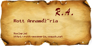 Rott Annamária névjegykártya
